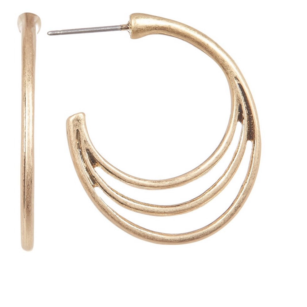 Melrose And Market Triple Tier Crescent Earrings 15$